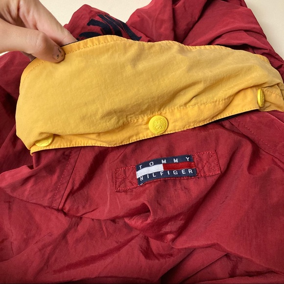 Vintage Tommy Hilfiger Rain Jacket Retractable Hood - Picture 3 of 4